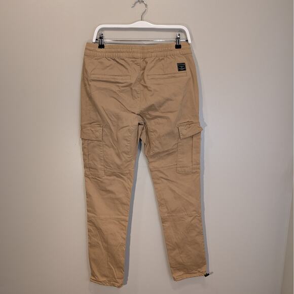 PacSun Cargo Jogger Pants Elastic Waist Drawstring Pockets Utility - Size M - Picture 2 of 12